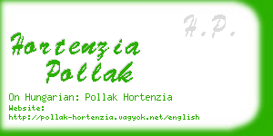 hortenzia pollak business card